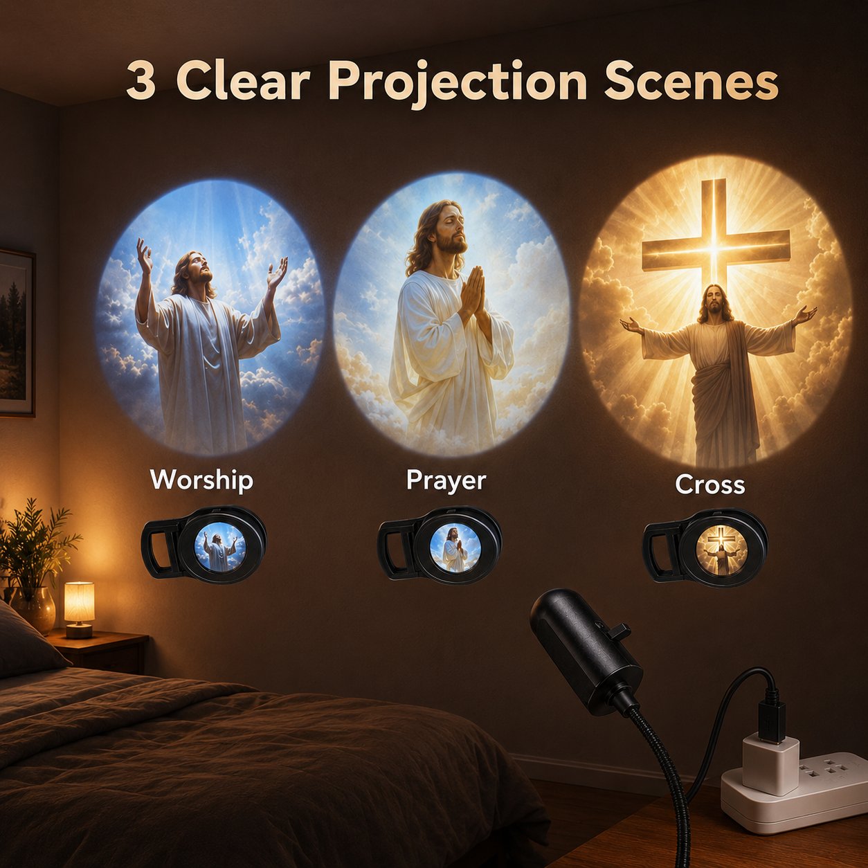 š USB Jesus Wall Projection Lamp ā Bring Peaceful Worship Glow Into Your Home