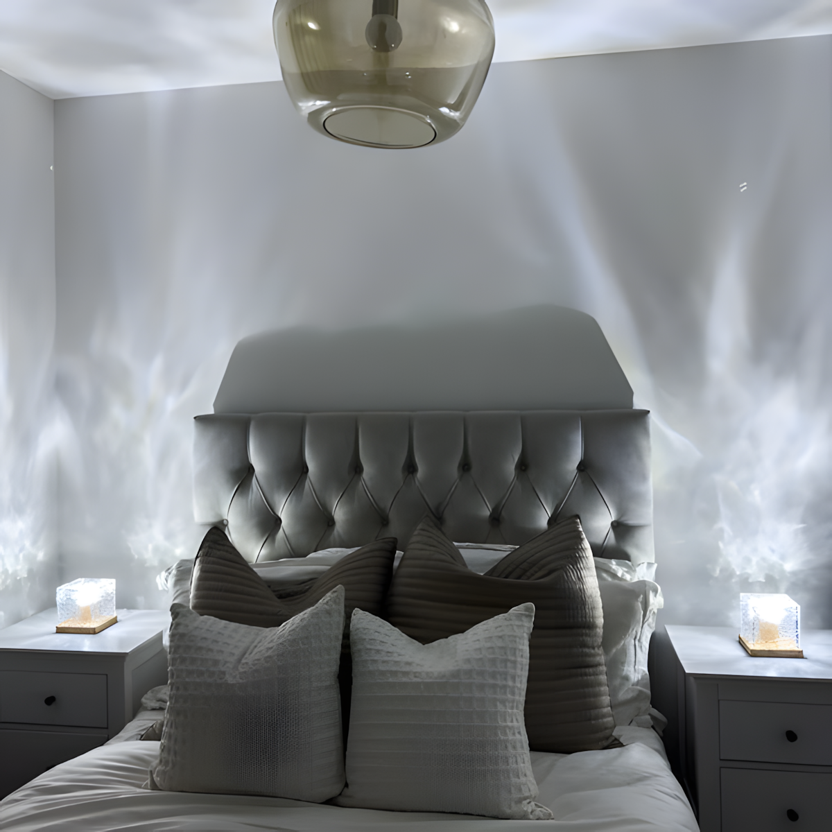 LED Water Ripple Projection Lamp with RGB Dimming
