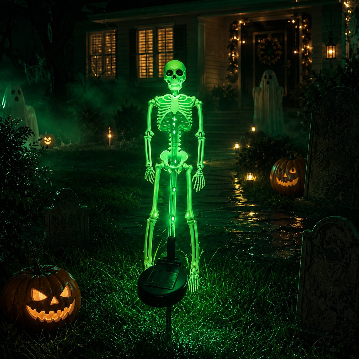 💀 Last Day 50% OFF – Solar Skull Garden Lights