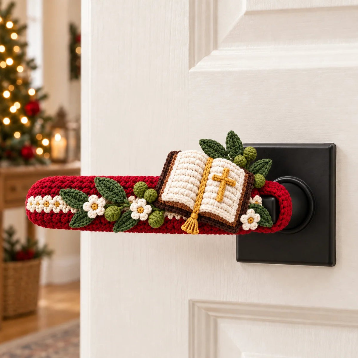 š„Hand-Crocheted Blessing Door Handle Covers ā Warm Handmade Home Decor