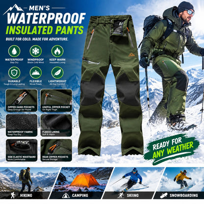Men's Waterproof Pants Insulated