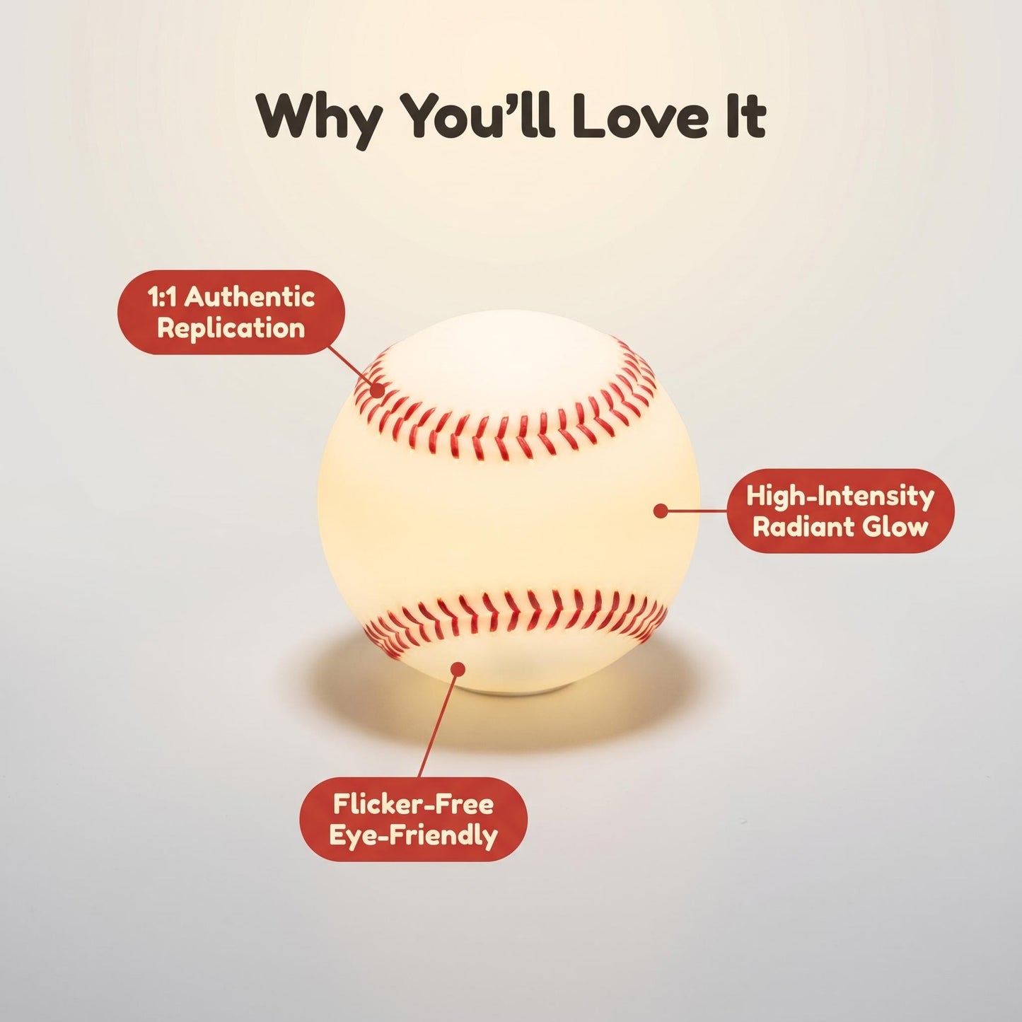 Baseball Glow Night Light – The Ultimate Fan Must-Have Decor