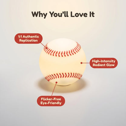 Baseball Glow Night Light – The Ultimate Fan Must-Have Decor