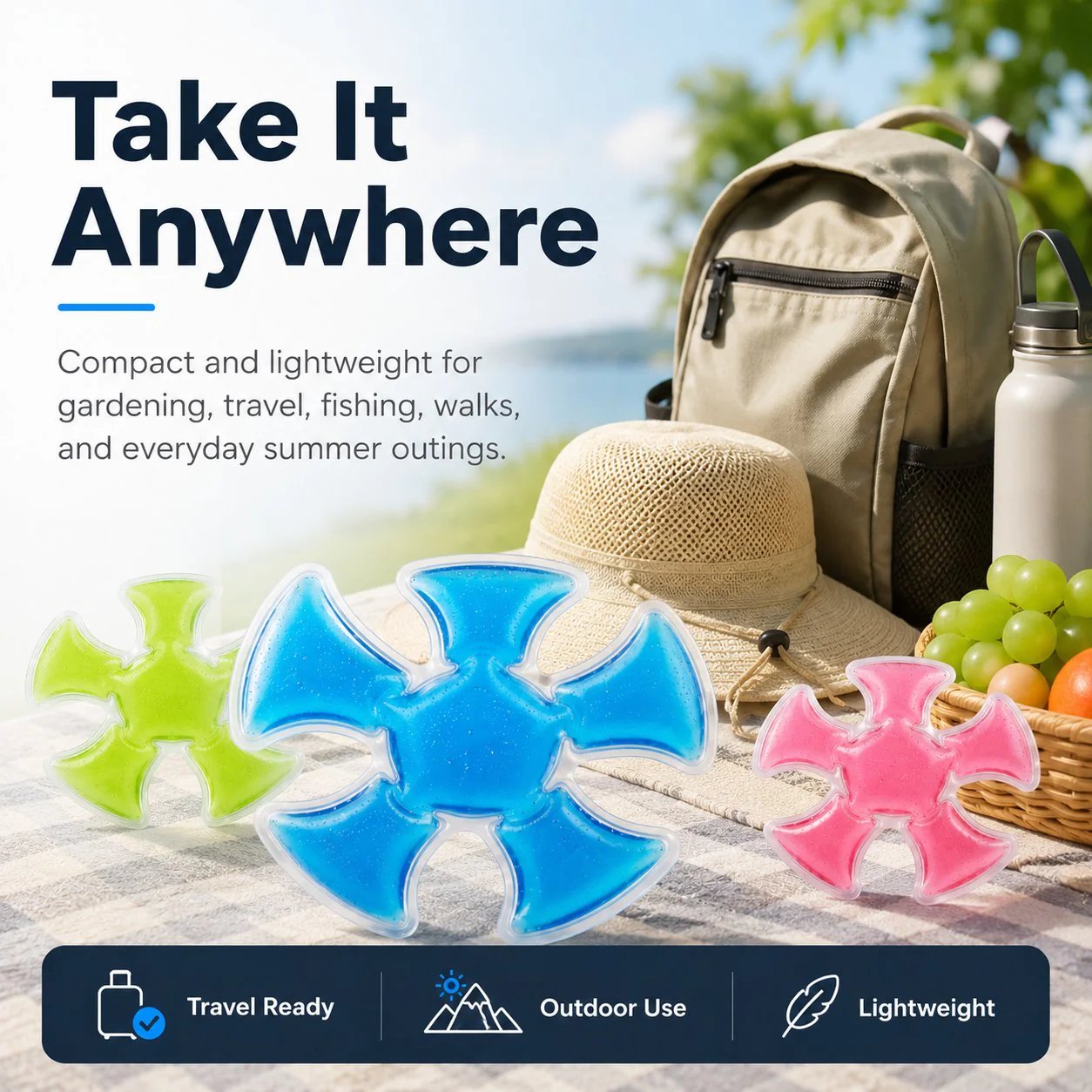 🎁 LAST DAY 60% OFF🧢🧊Reusable Cooling Pad for Hats & Body Relief