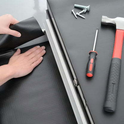 Taupe Perforated Solid Grip Non-Adhesive Drawer and Shelf Liner