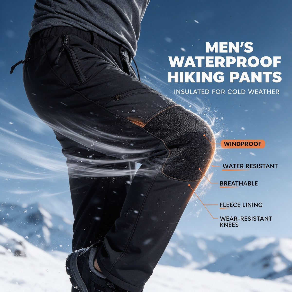 Men's Waterproof Pants Insulated