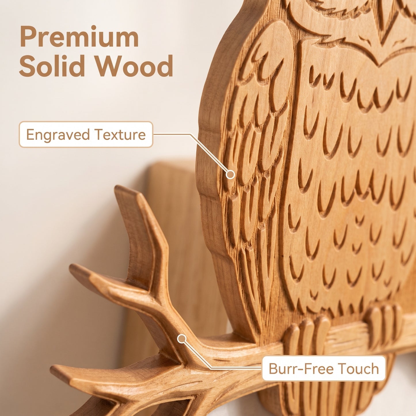 🦉Handmade Wooden Owl Interactive Mechanism Wall Hook