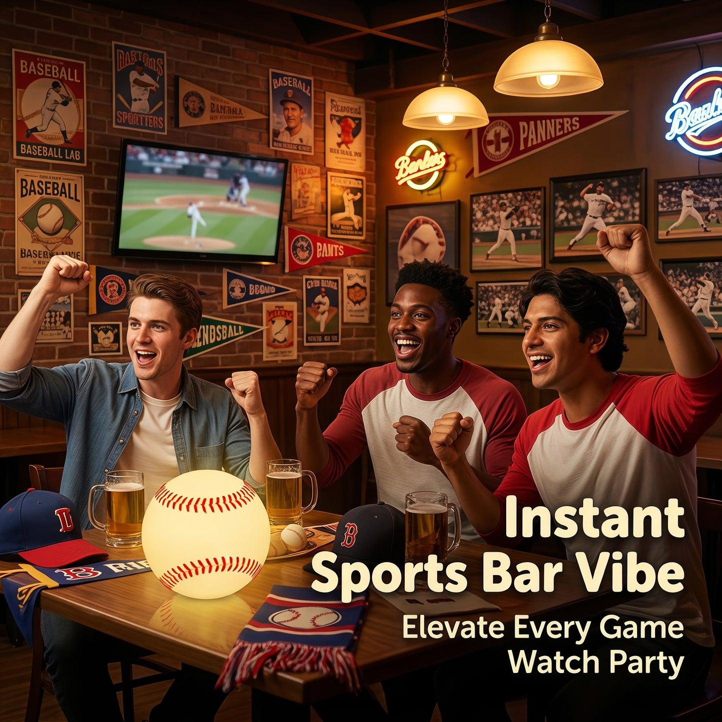 Baseball Glow Night Light – The Ultimate Fan Must-Have Decor