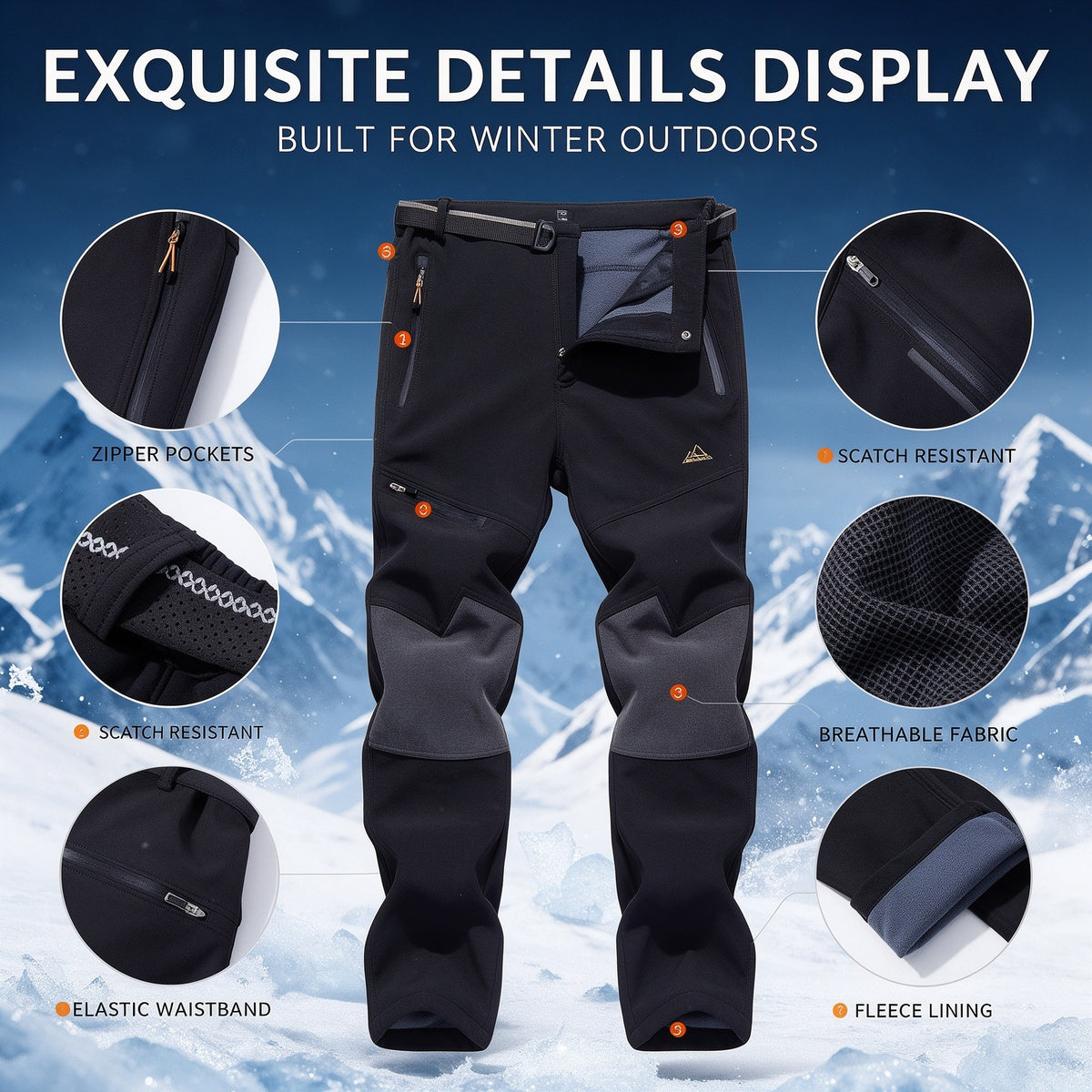 Men's Waterproof Pants Insulated