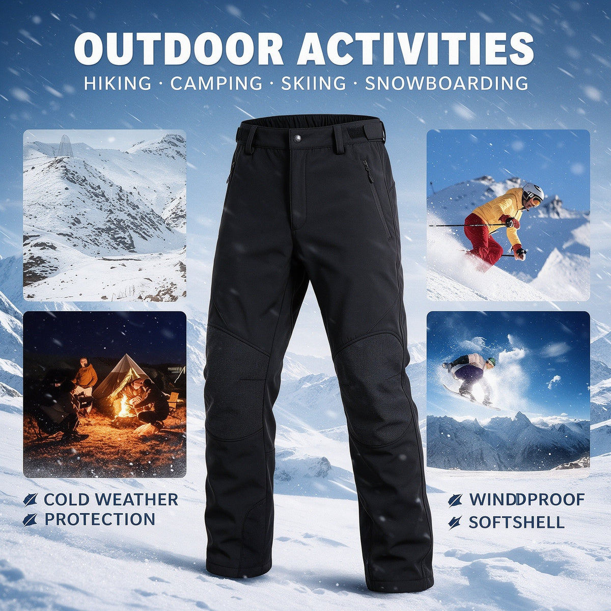 Men's Waterproof Pants Insulated