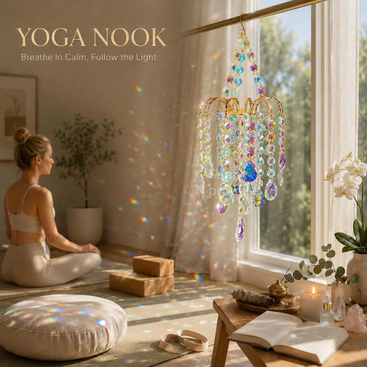 Gold-Tone Crown-Shaped Crystal Suncatcher Rainbow Maker,