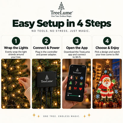 🎄 Smart RGB Christmas Tree Waterfall Lights | DIY Patterns, Music Sync & App Control