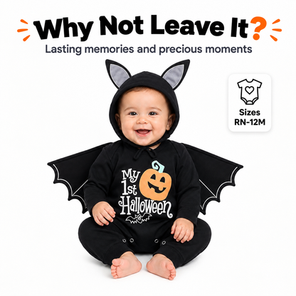 FINAL CLEARANCE: BABY BAT COSTUME(Black photo frame)