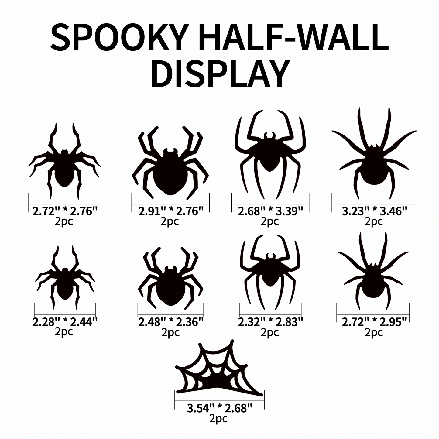 3D Spiders&Bat Light Design LED Decorations