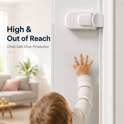 The Snap-On Door Lock Kids Can't Reach or Defeat