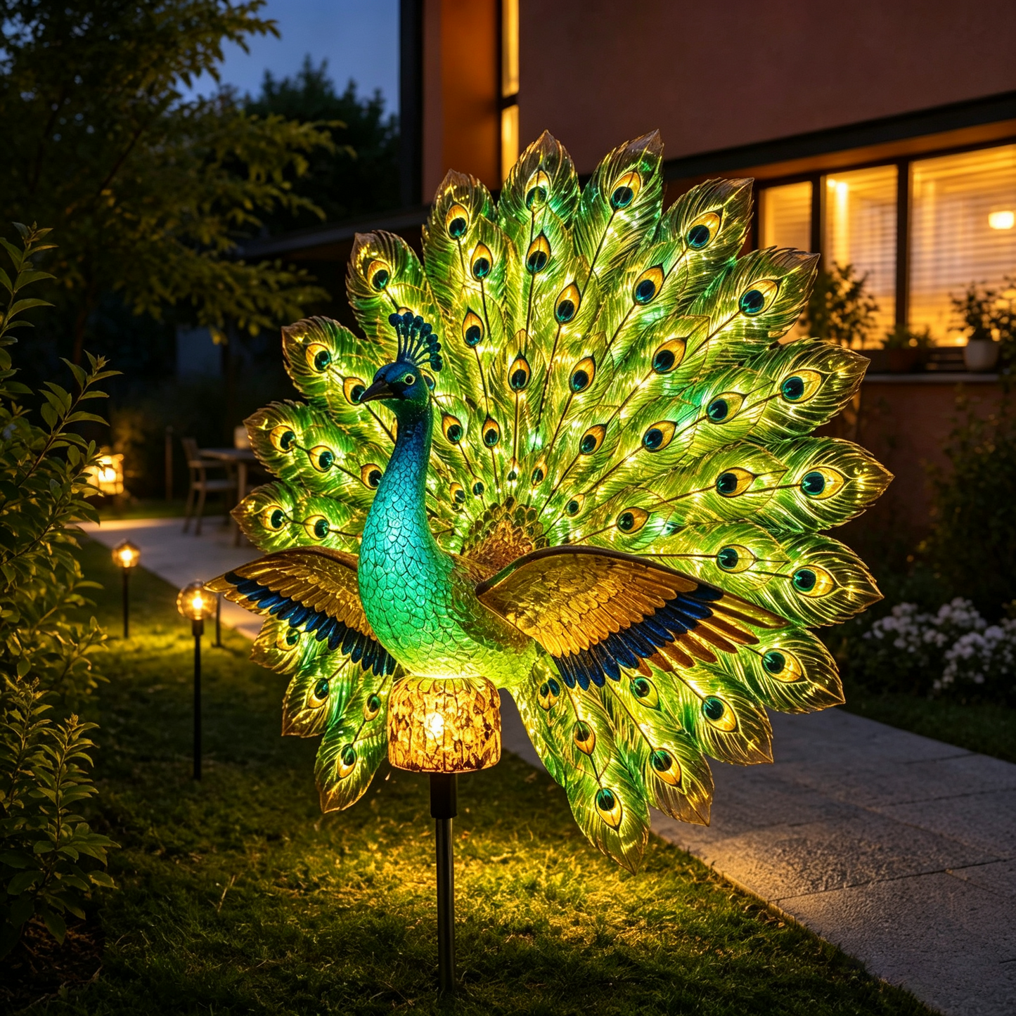 🦚 Solar Peacock Garden Decoration