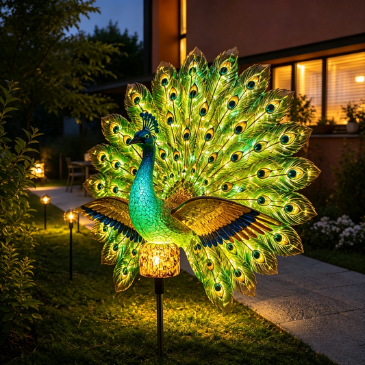 Solar Peacock Garden Decoration