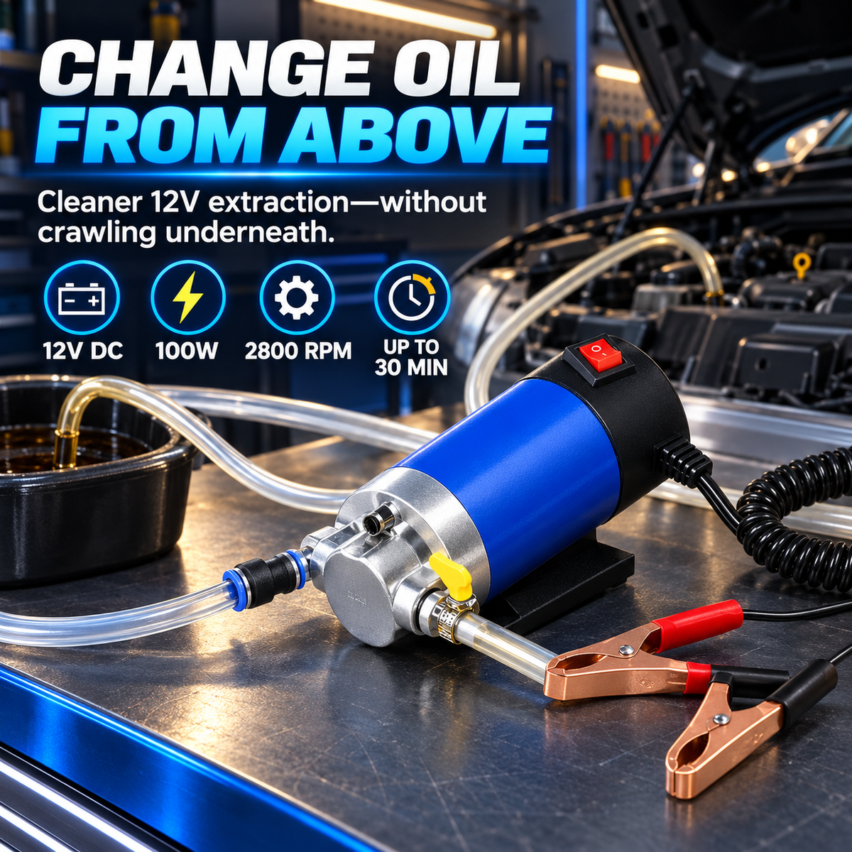 12V 100W Efficient Powerful Self-Priming Oil Pump