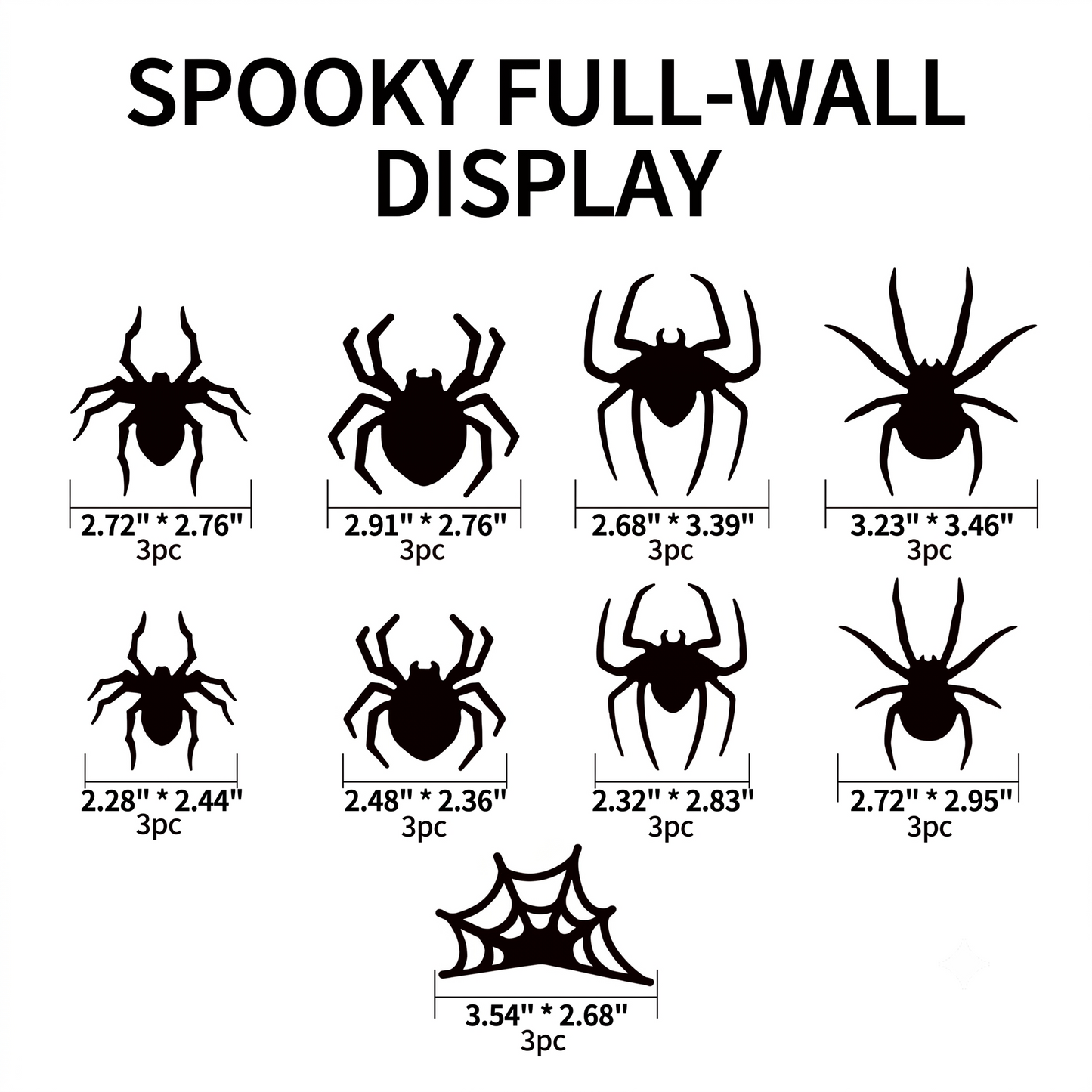 3D Spiders&Bat Light Design LED Decorations