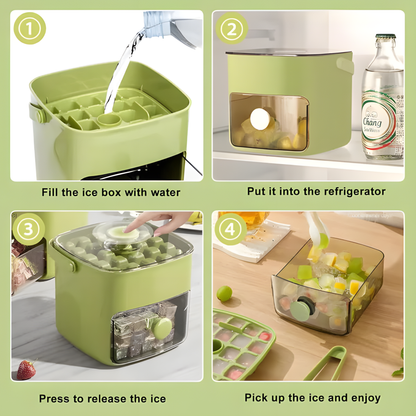 Portable Household Layer Ice Cube with Storage Bin ＆ Lid