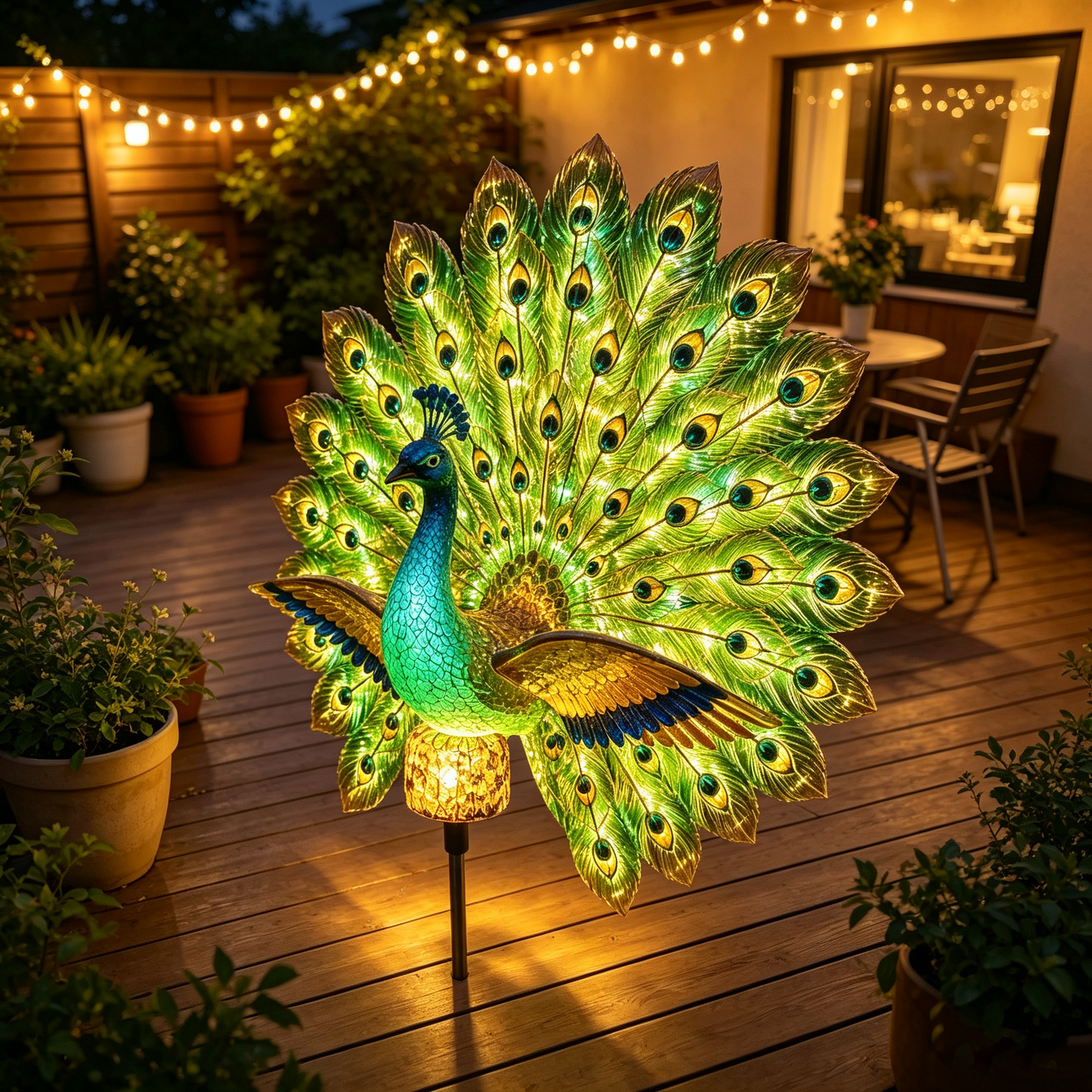 🦚 Solar Peacock Garden Decoration