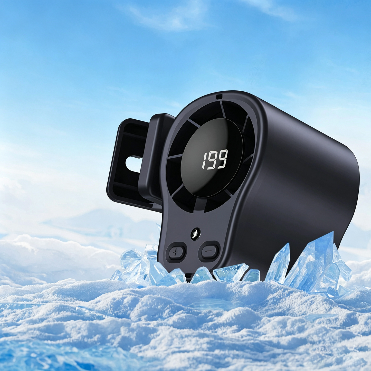 2026 Semiconductor Cooling Car Fan – 100 Speeds, 360° Rotation, 20Hr Battery