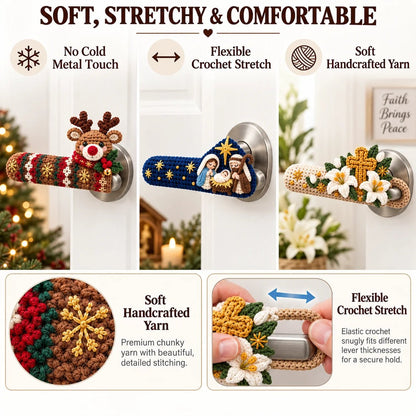 🔥Hand-Crocheted Blessing Door Handle Covers – Warm Handmade Home Decor