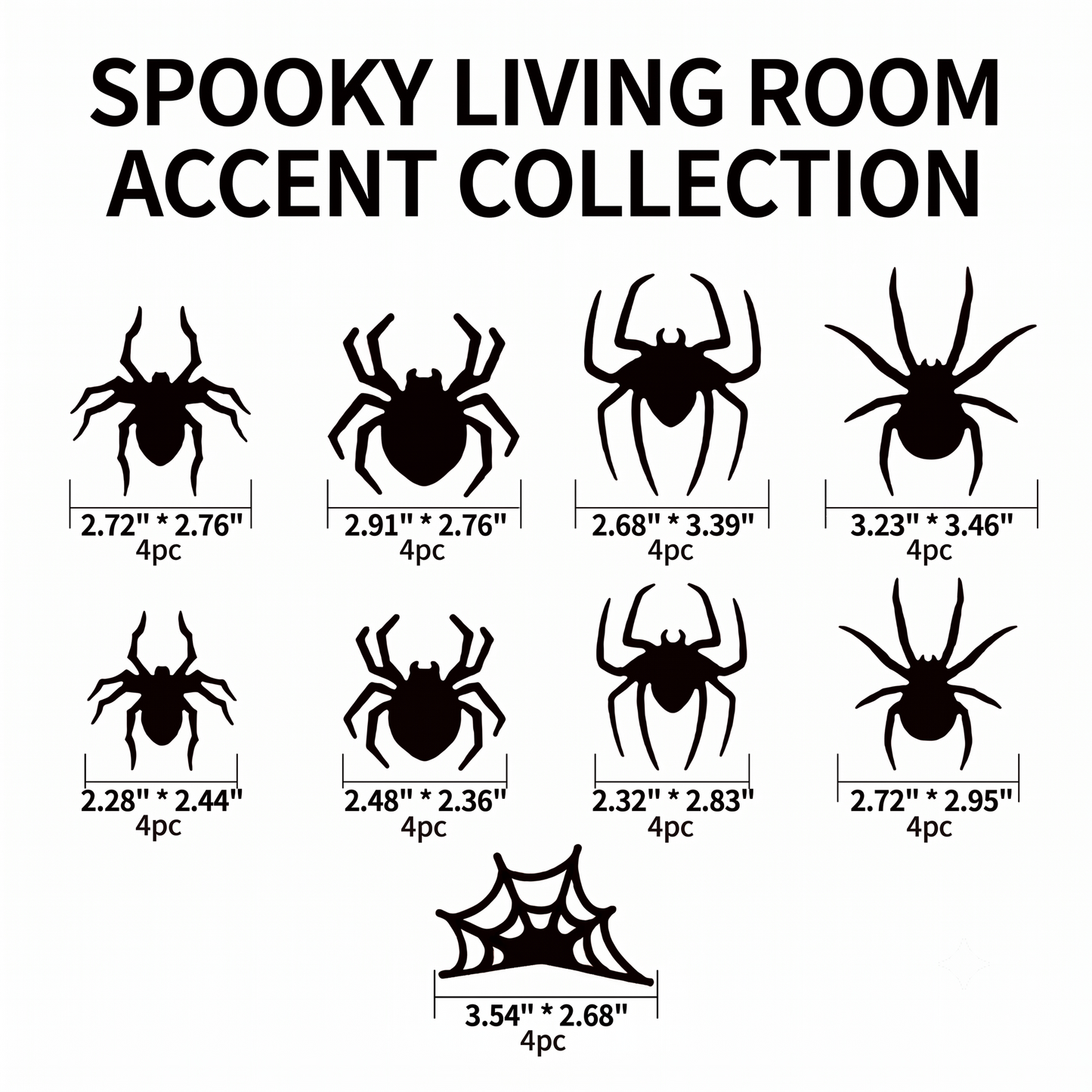 3D Spiders&Bat Light Design LED Decorations