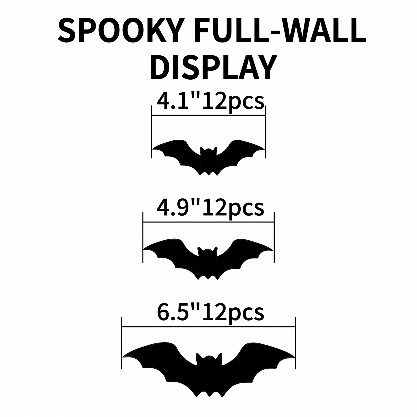 3D Spiders&Bat Light Design LED Decorations