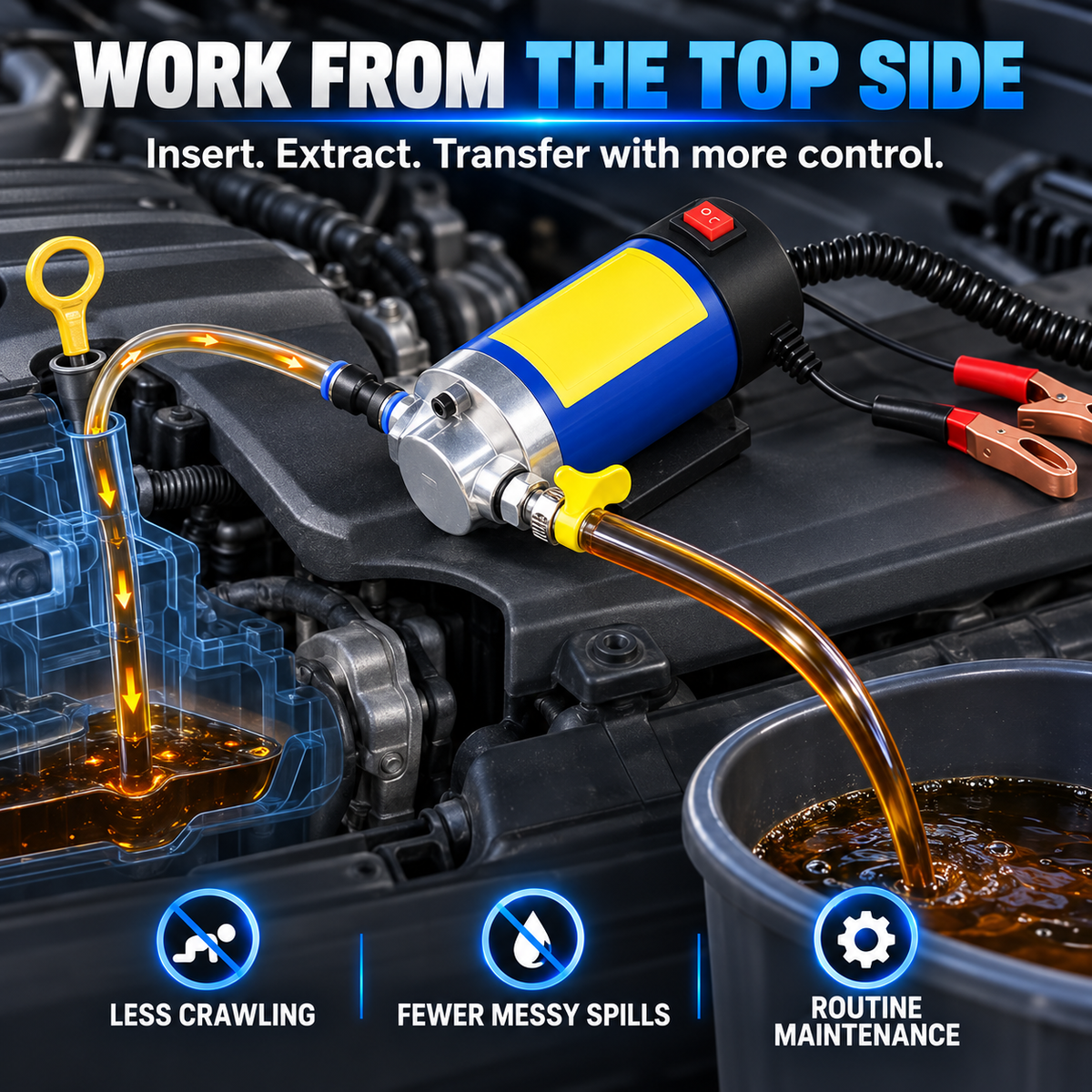 12V 100W Efficient Powerful Self-Priming Oil Pump