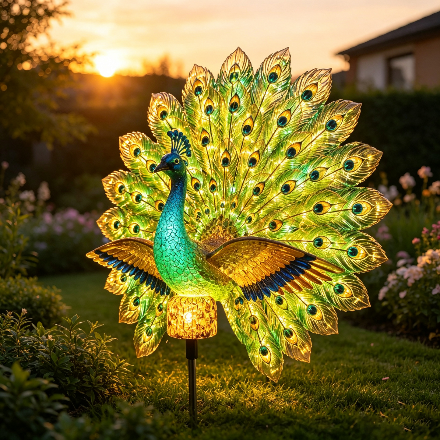 🦚 Solar Peacock Garden Decoration