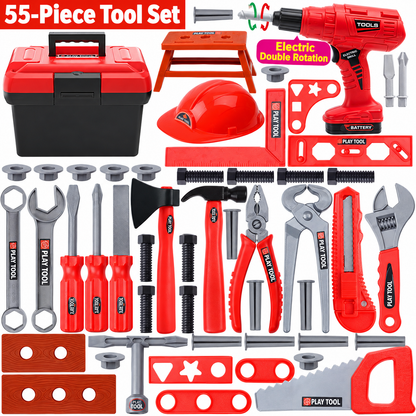 🔥 Ultimate Kids Tool Kit – Hands-On Pretend Workshop for Little Builders