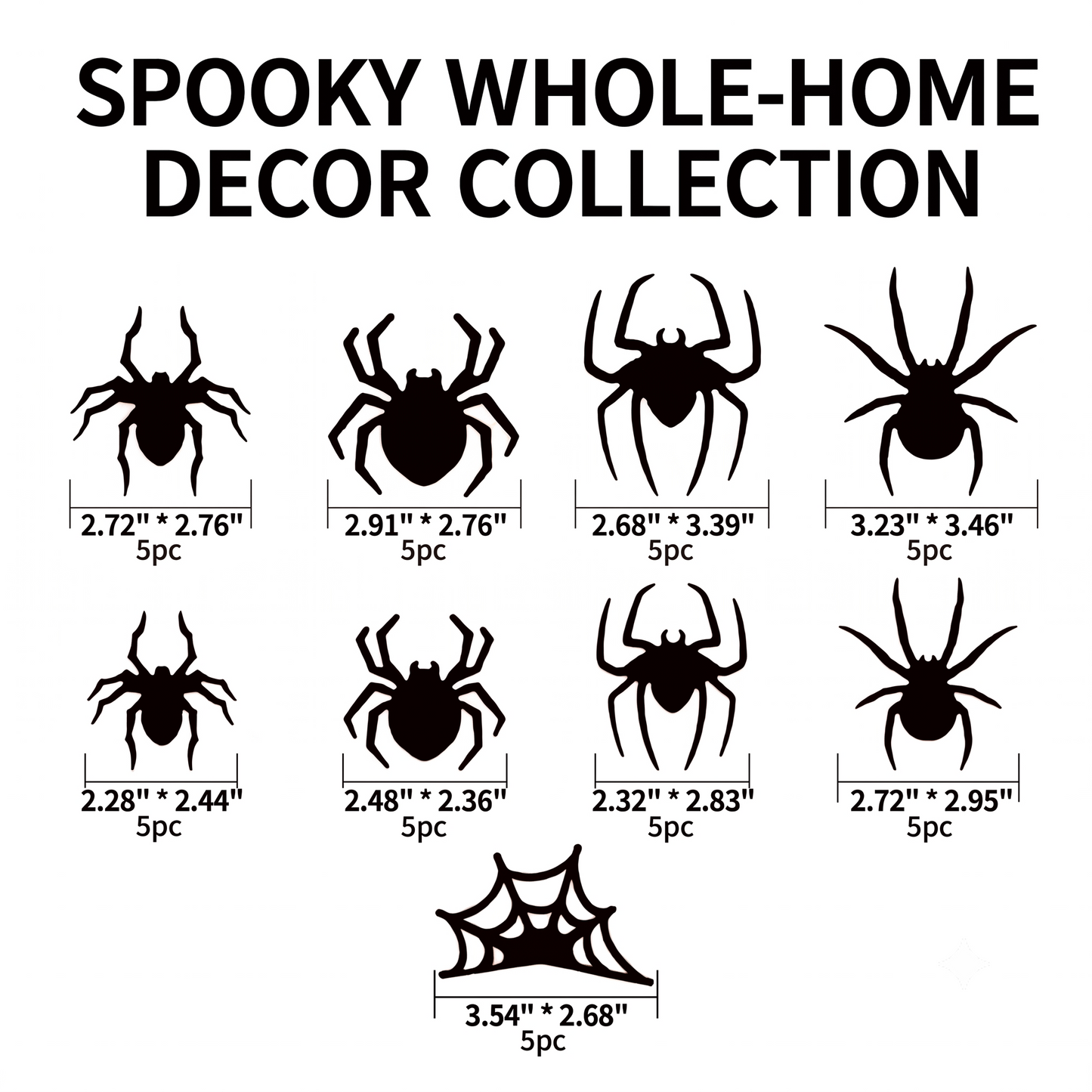3D Spiders&Bat Light Design LED Decorations