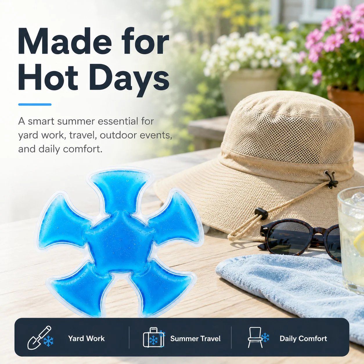 🎁 LAST DAY 60% OFF🧢🧊Reusable Cooling Pad for Hats & Body Relief