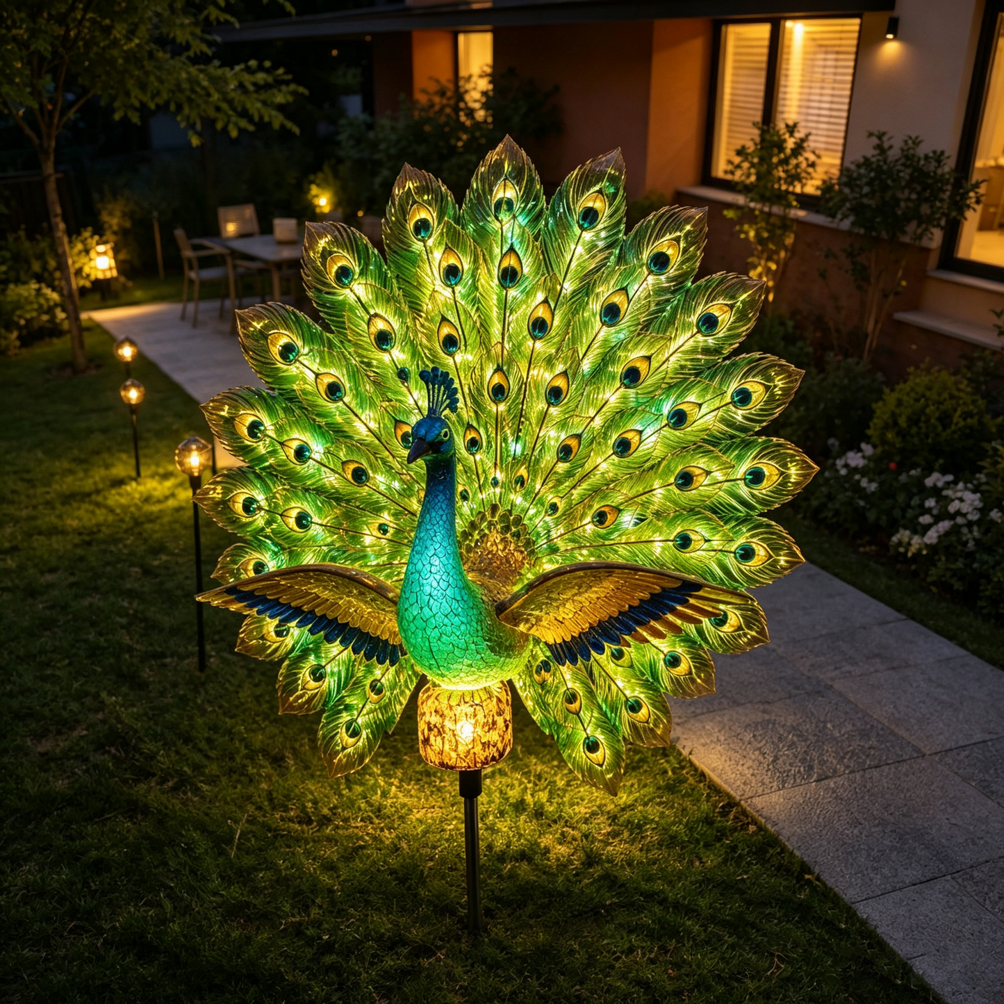 🦚 Solar Peacock Garden Decoration