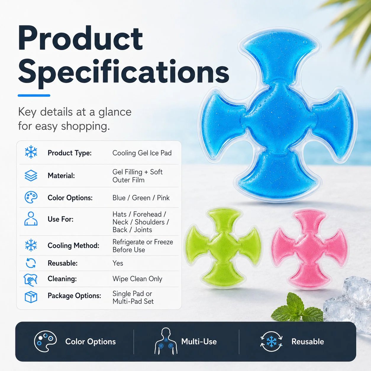 🎁 LAST DAY 60% OFF🧢🧊Reusable Cooling Pad for Hats & Body Relief