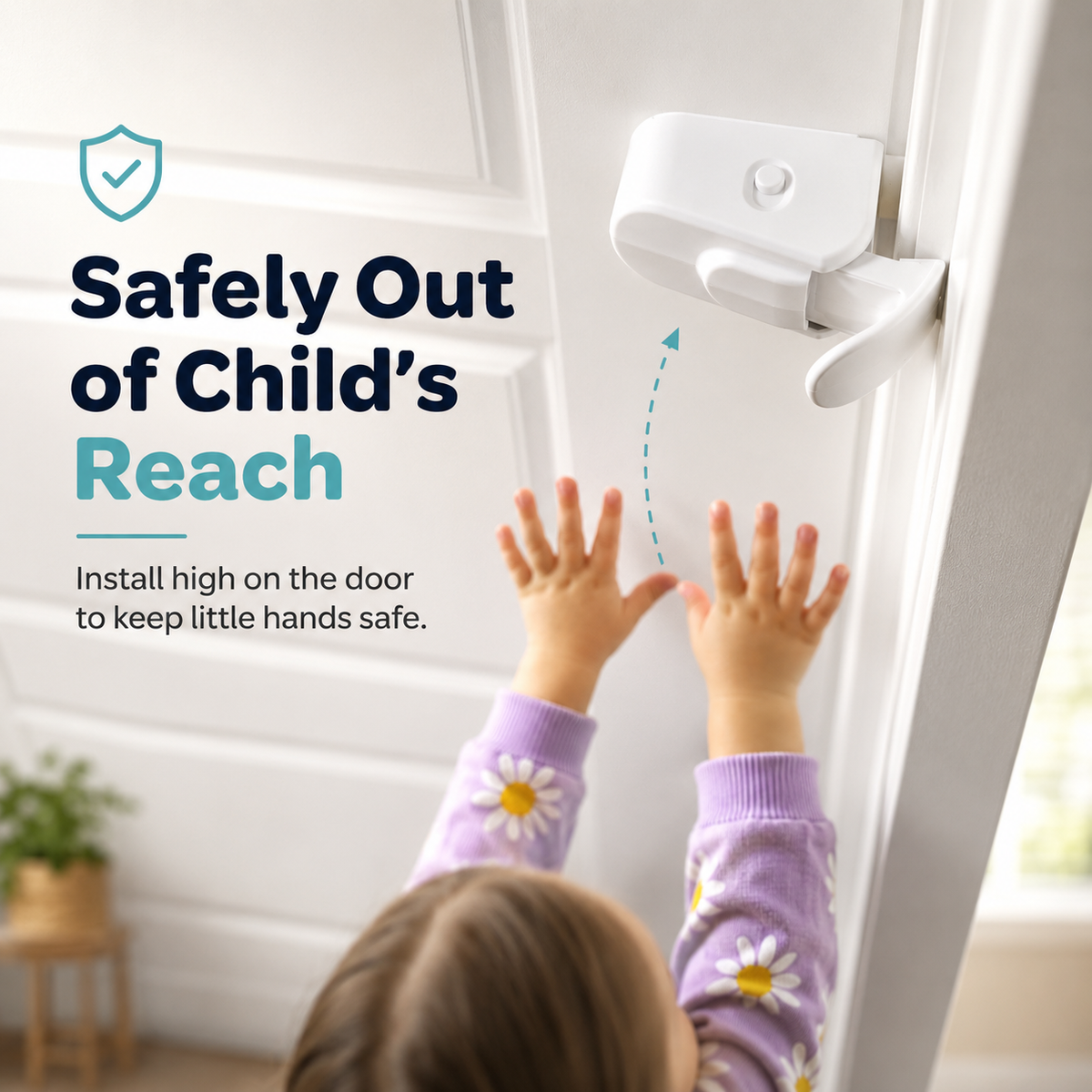 The Snap-On Door Lock Kids Can't Reach or Defeat