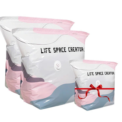 💐 BUY 2 GET 1 FREE!🧳No‐Pump Vacuum Storage Compression Bags – Press & Seal, No Pump Needed. Saves 80% Space, Keeps Clothes Dry & Dust‐Free✨