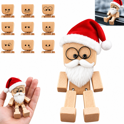 Shaking Feet Wooden Doll - Sways with 12 Pcs Magnetic Expressions