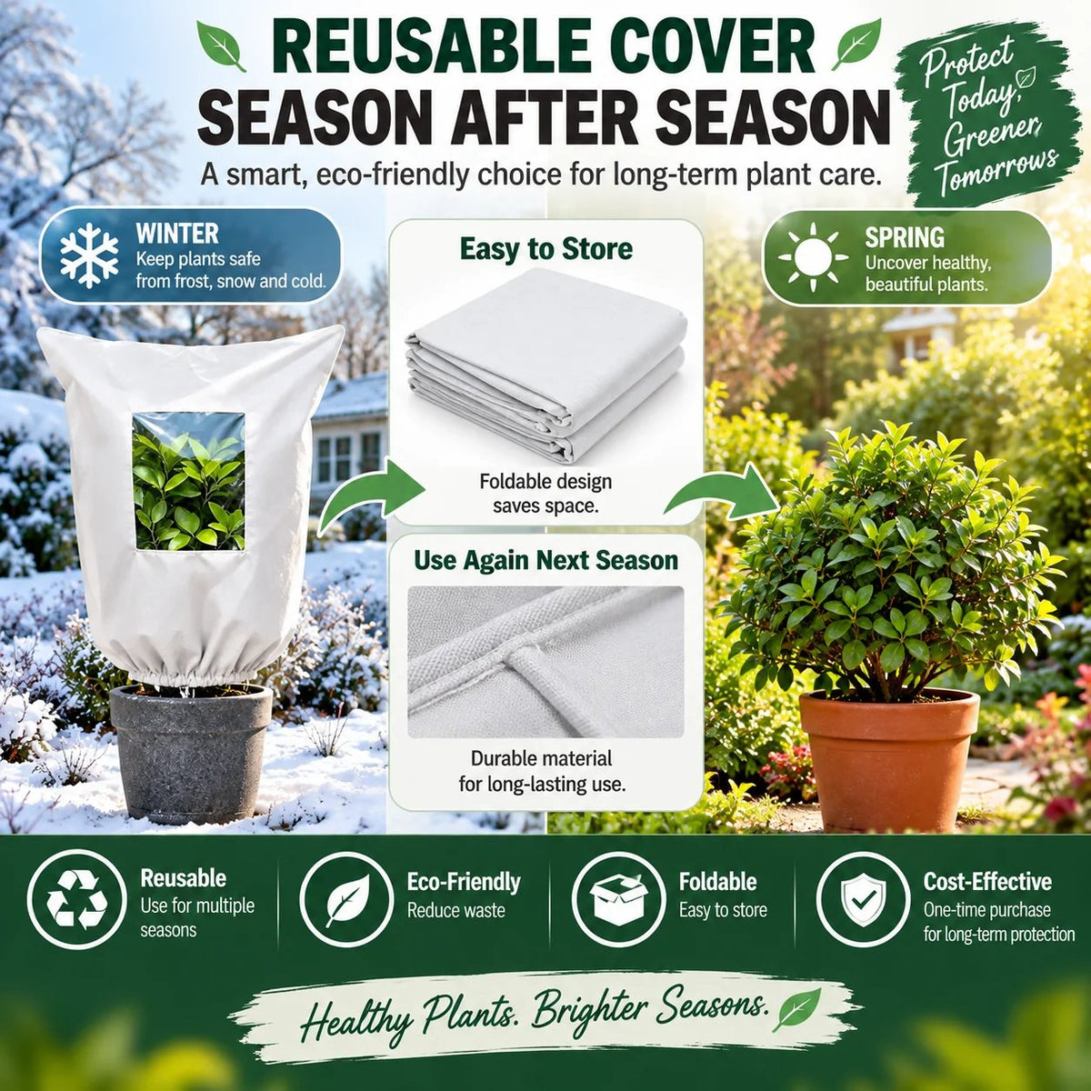 🌿 Winter Garden Must Have | Reusable Frost Protection Covers for Plants, Shrubs & Young Trees ❄️