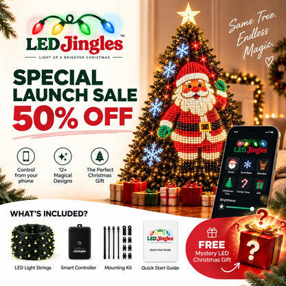 🎄 Smart RGB Christmas Tree Waterfall Lights | DIY Patterns, Music Sync & App Control