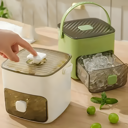 Portable Household Layer Ice Cube with Storage Bin ＆ Lid