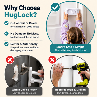 The Snap-On Door Lock Kids Can't Reach or Defeat