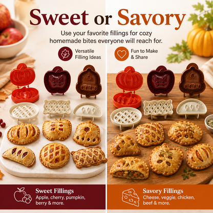 6 Pack Hand Pie Molds – Dough Presser for Mini Pocket Pies Baking
