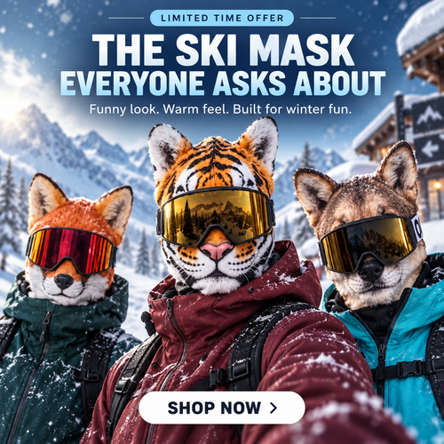 🦊 50% OFF Animal Face Ski Mask – The Funniest Winter Balaclava Everyone Will Ask About