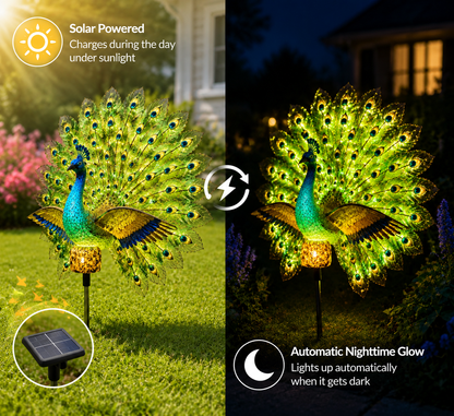 🦚 Solar Peacock Garden Decoration