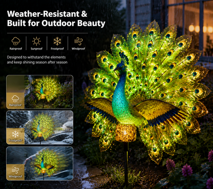 🦚 Solar Peacock Garden Decoration