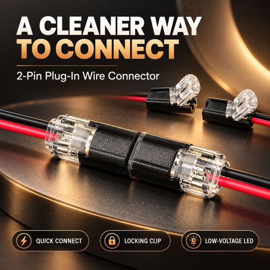 🔌 2-Pin Quick-Connect Wire Connectors for LED Strips & Automotive Wiring