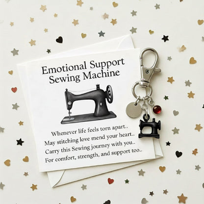 Emotional Support Sewing Machine Keychain