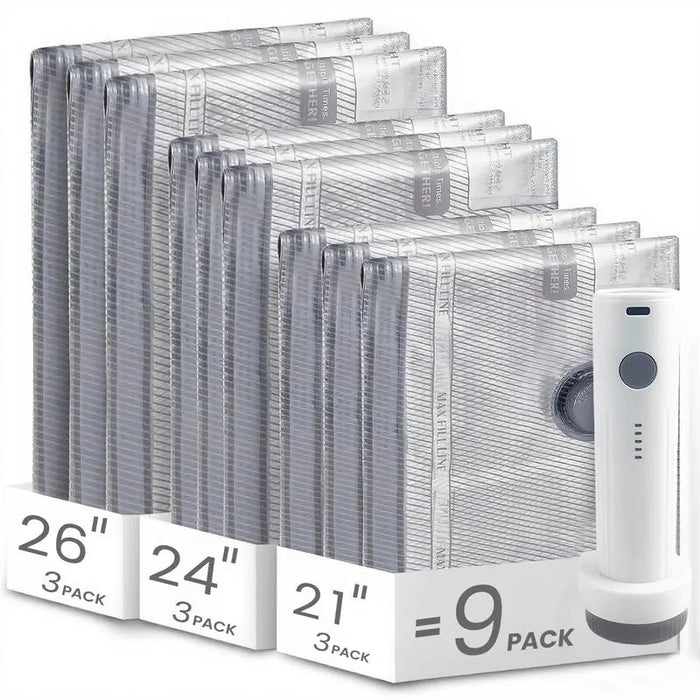 Travel Vacuum Storage Bags with Wireless Electric Pump